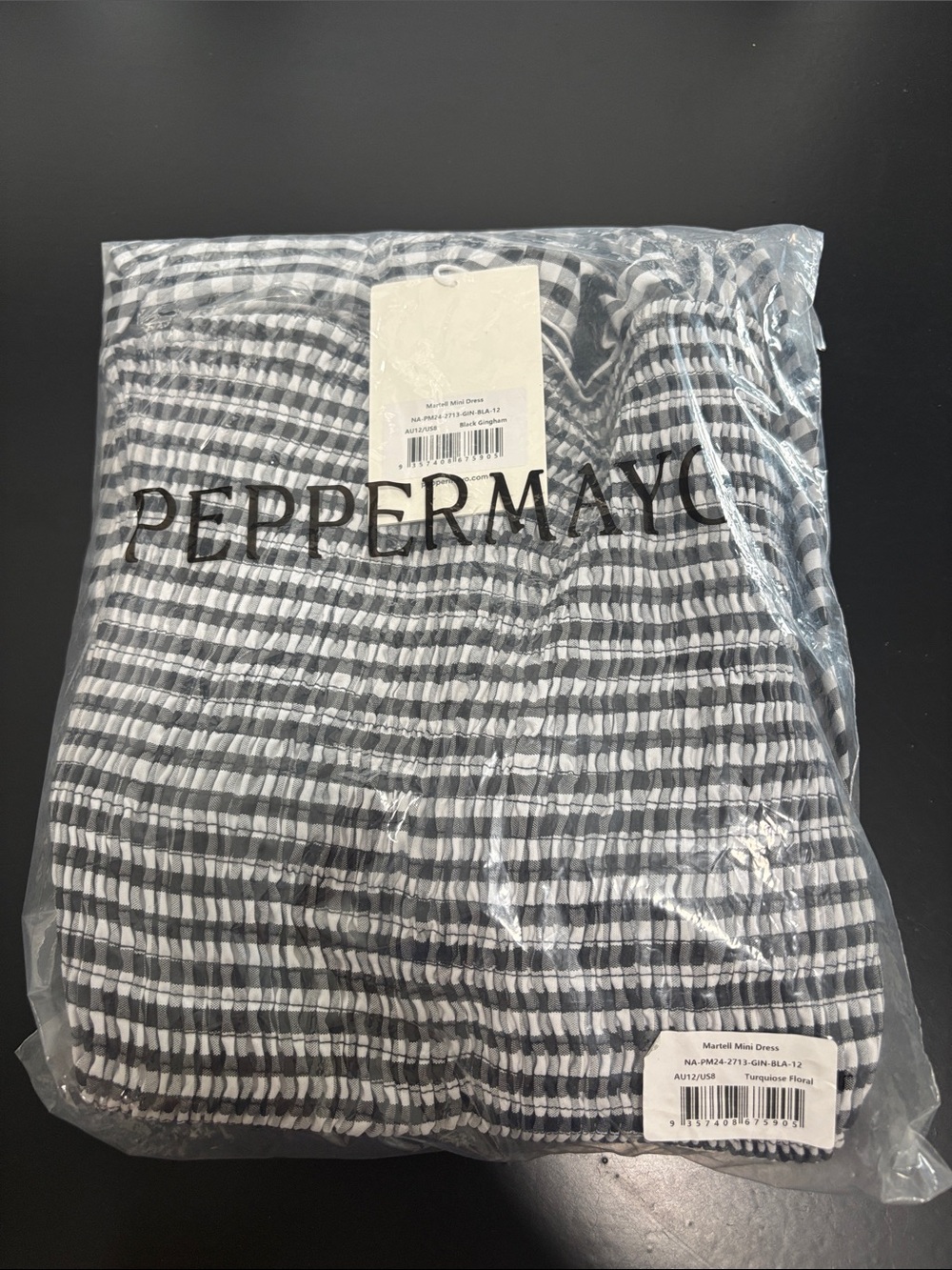 Martell Mini Dress - Black Gingham - Picture 3 of 5